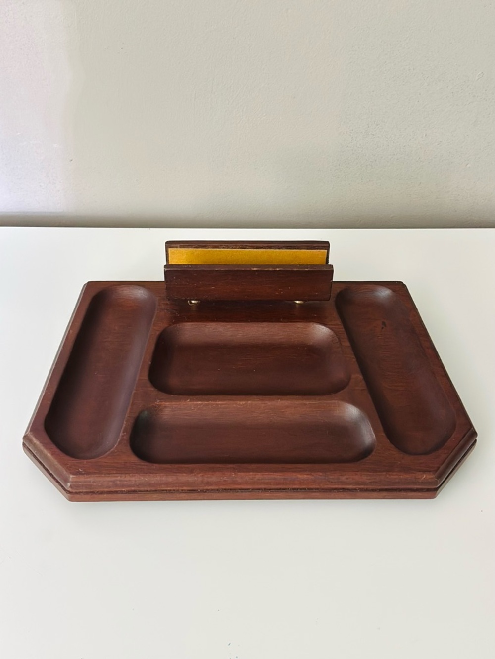 Vintage 50s SWANK Wooden Valet Caddy